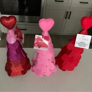 NEW THREE (3) HEART FELT VALENTINE TREES